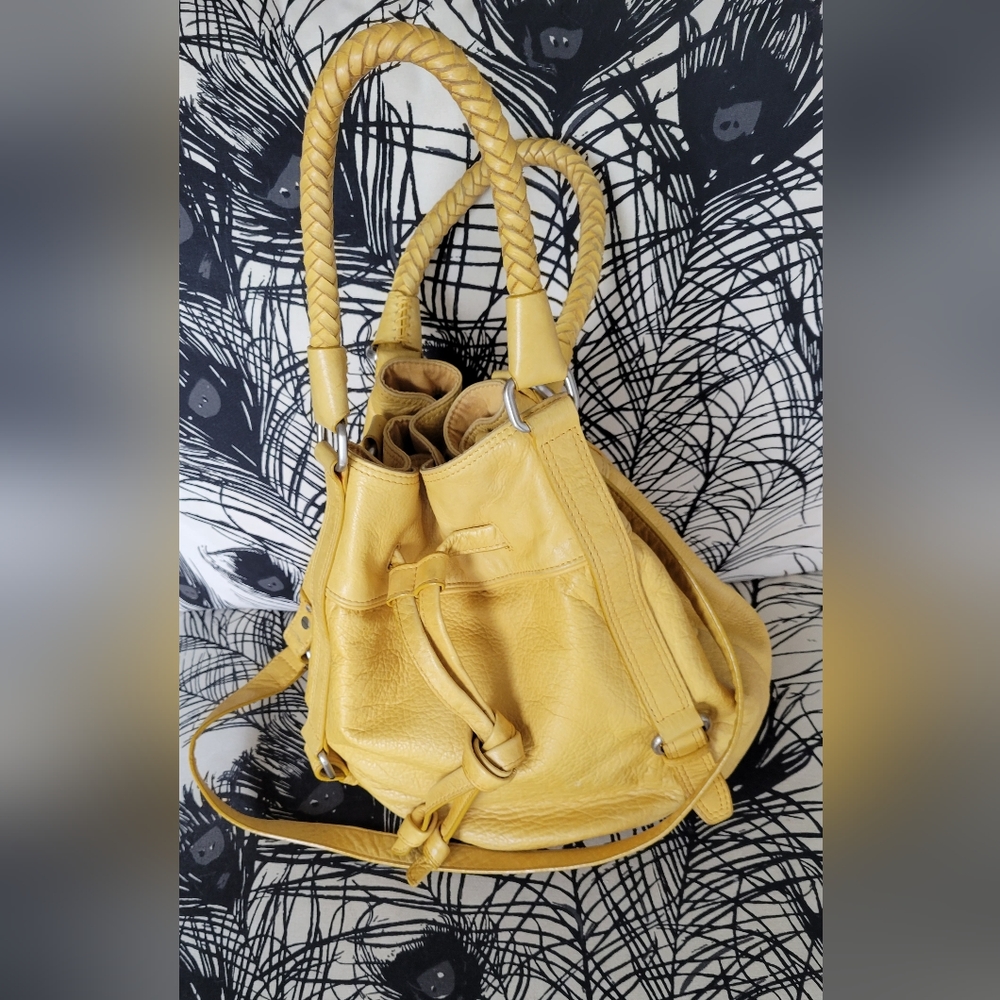 The Sak Yellow Shoulder Bag with Casual Slouchy Style - Picture 7 of 11